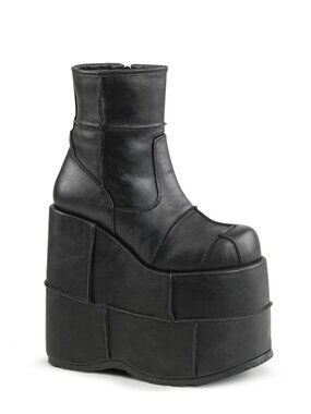 Demonia Stack 201 Black Platform Boots